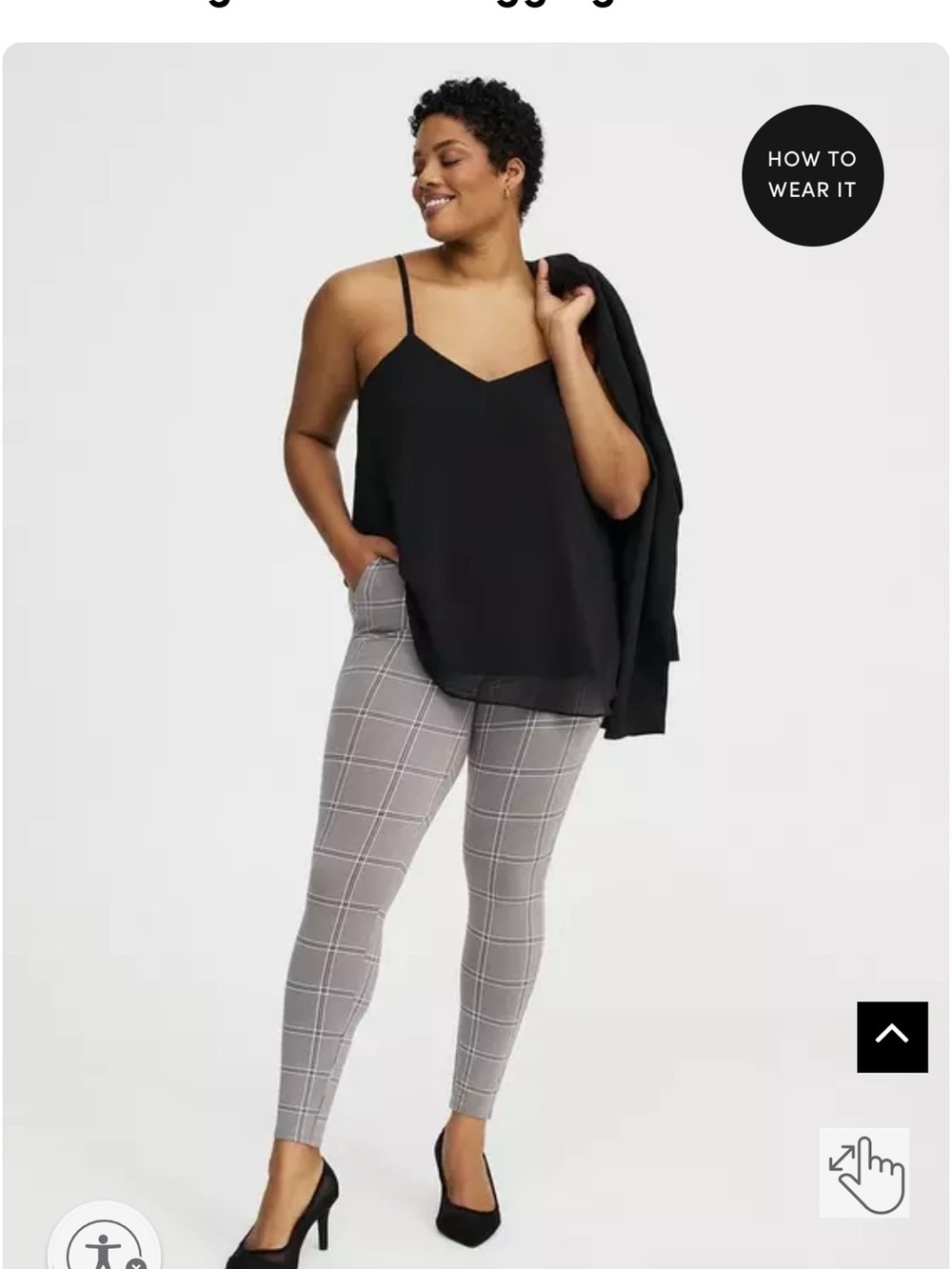 torrid Gray Windowpane Ponte Leggings